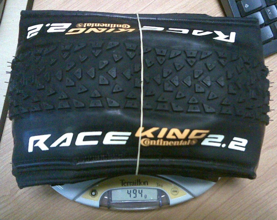 Continental Race King WC 2008 : 494gr