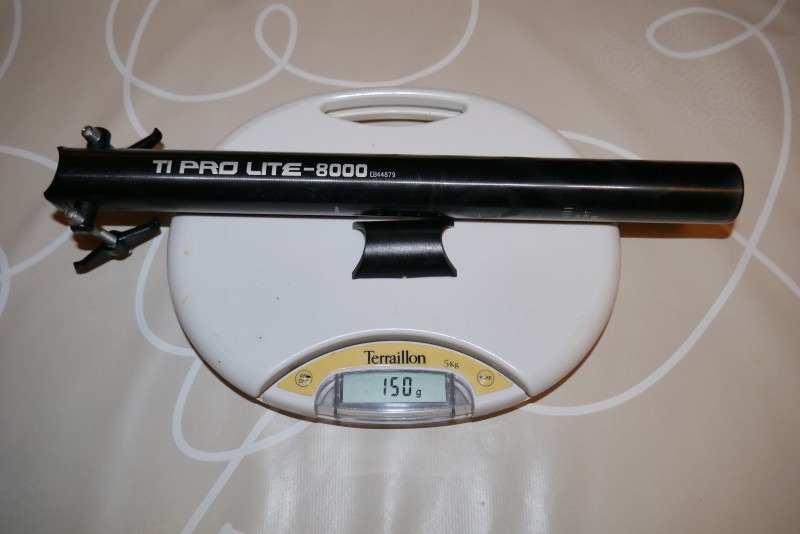 KCNC Ti Pro Lite 8000 - Tige de selle 31.8x400mm - 150 grammes