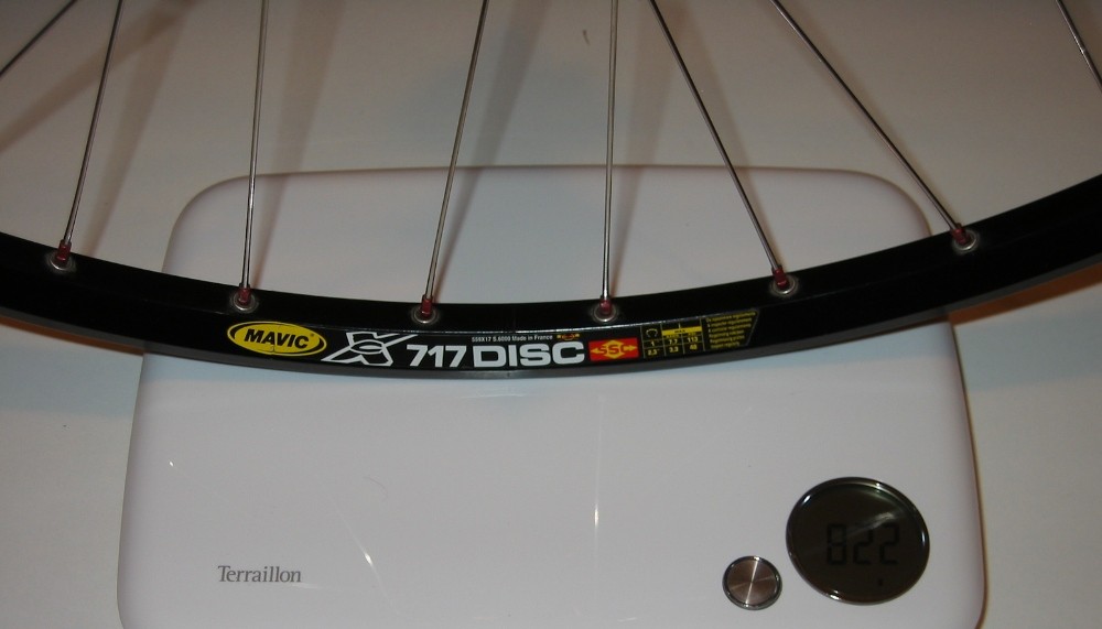 Mavic XC717 Disc / DT 240S Disc 2006 : 822gr