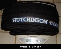 Hutchinson Piranha tubless light 2008 : 638gr